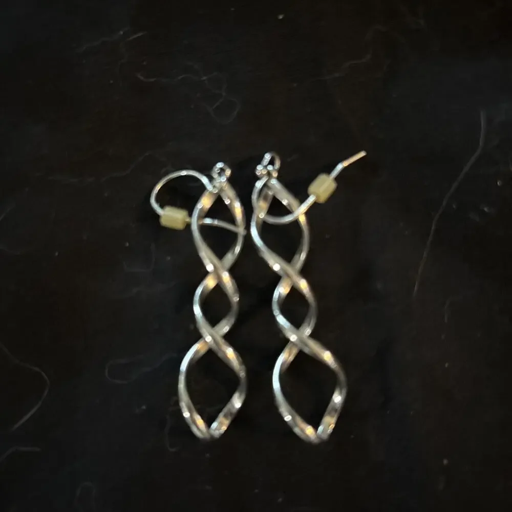 Lia Sophia Silver Twist Dangle Earrings